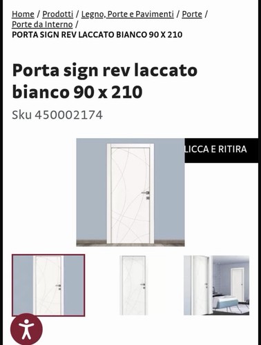 Sign rev porta interno laccata - porta,