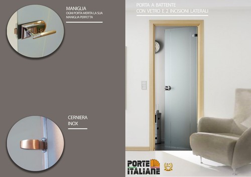 Porta battente interna - , vetro