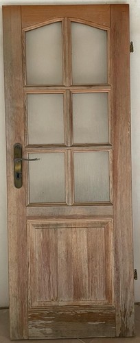 Porta legno vetro - legno, per