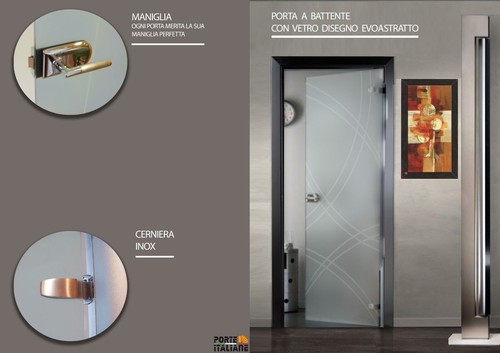 Porta battente interna vetro